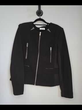 Calvin Klein Black Zip-Front Women's Jacket